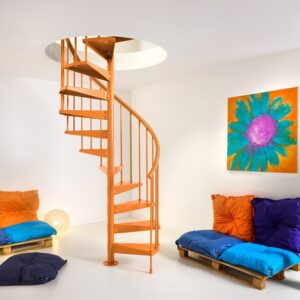 F Clip Orange Spiral Staircase 120 cm
