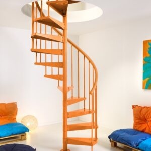 F Clip Orange Spiral Staircase 120 cm
