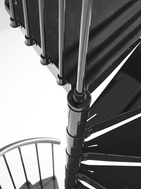 FC Black Spiral Staircase 120 cm