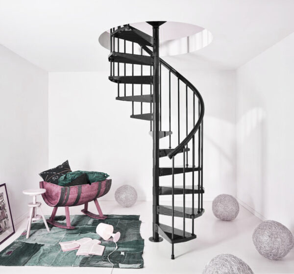 FC Black Spiral Staircase 120 cm