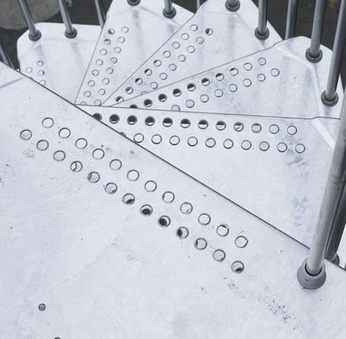 Steel Zink Spiral Staircase 120 / 140 / 160 cm