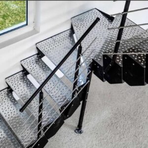 Industrial Metal Galvanised L Shape Indoor/Outdoor Asta Staircase