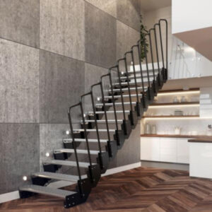 Modern Loft Metal Black Galvanised Asta Stairs