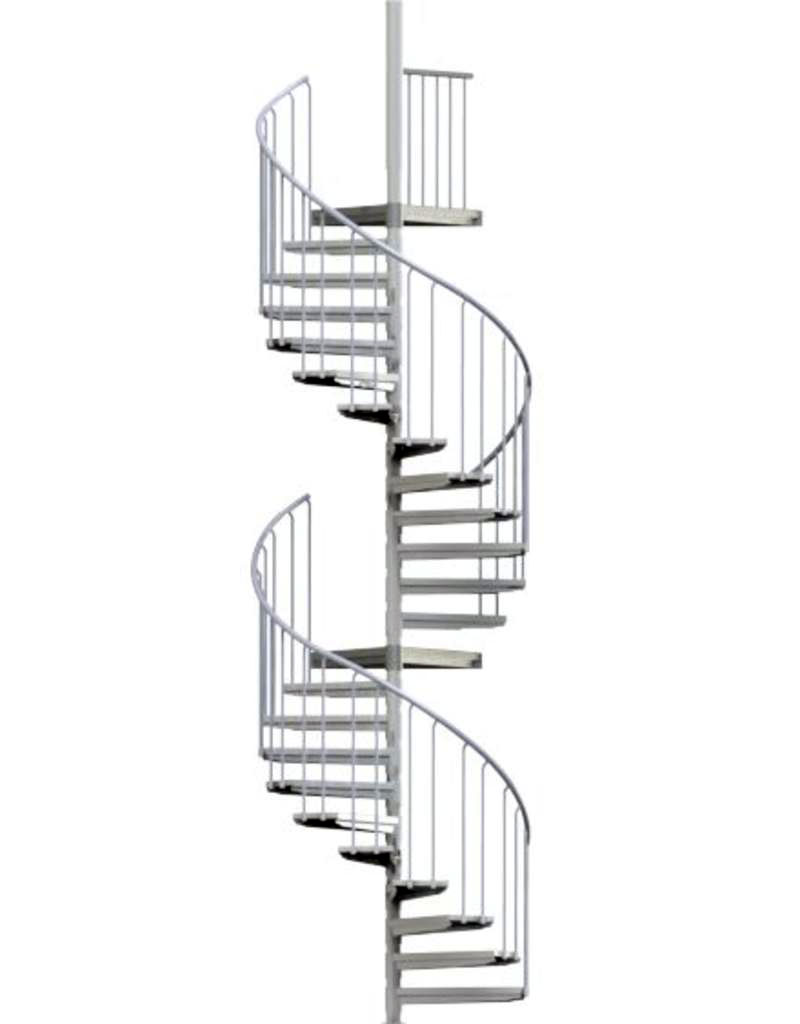 Steel External Spiral staircase Scarvo L 130
