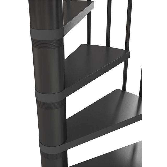 CALGARY Spiral Staircase Anthracite 120cm Extra Spindles